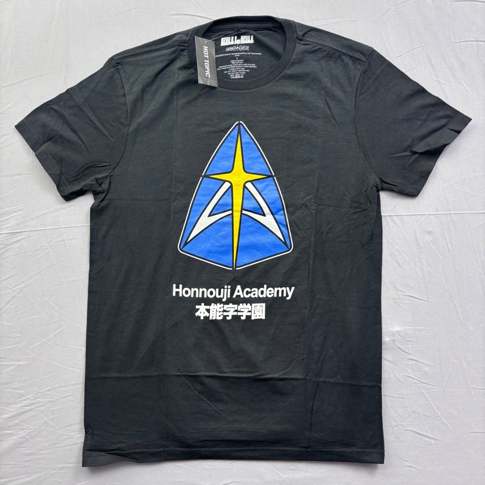 NWT Kill la Kill Honnouji Academy Shirt Mens S Black Anime Graphic Tee Hot Topic